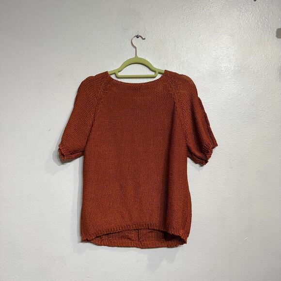 Kate Landry Orange Short Sleeve Sweater Sz XL - Picture 8 of 11